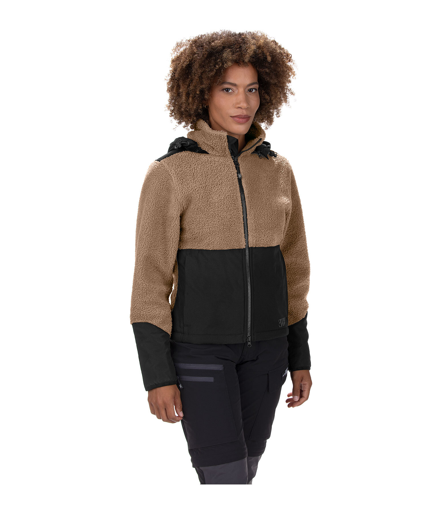 Sherpa-Hoodie mit abnehmbarer Kapuze
