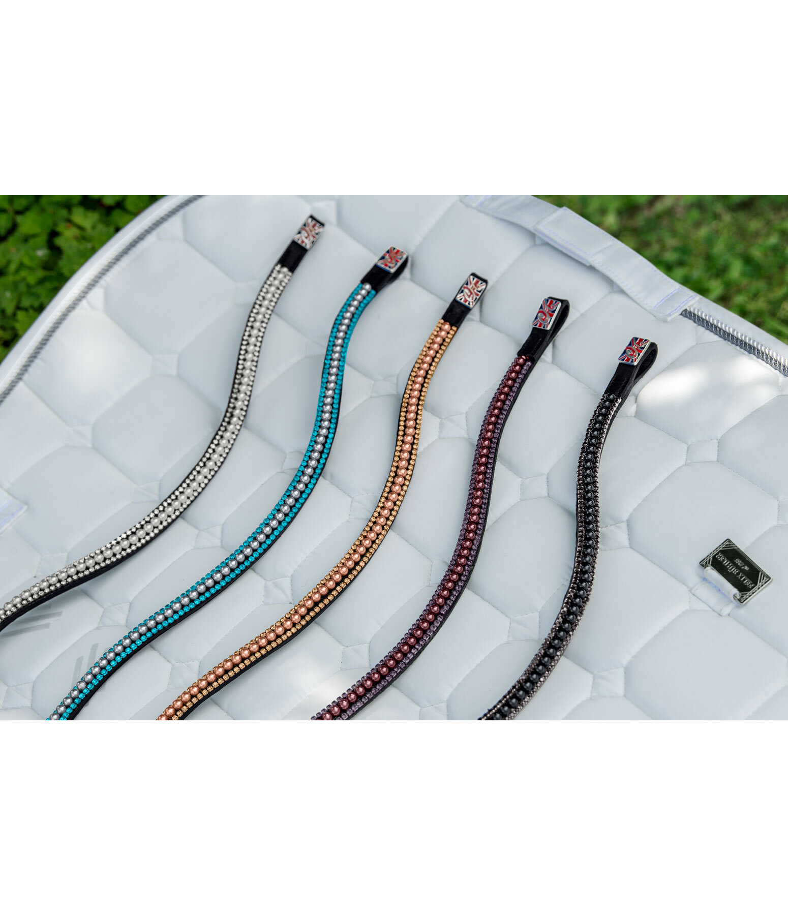 Mix & Match PRO Geltes Leder-Stirnband Pearls & Crystals