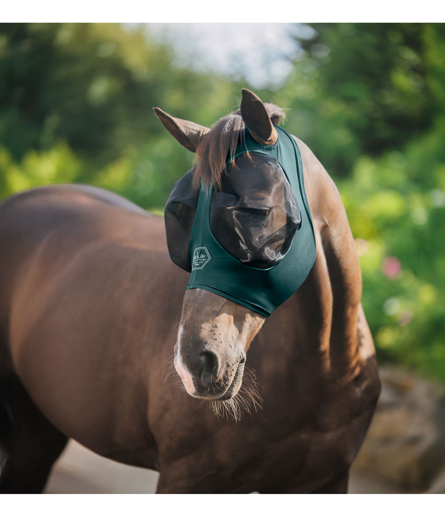 Fliegenmaske Stretch Comfort Ear Free mit Reissverschluss