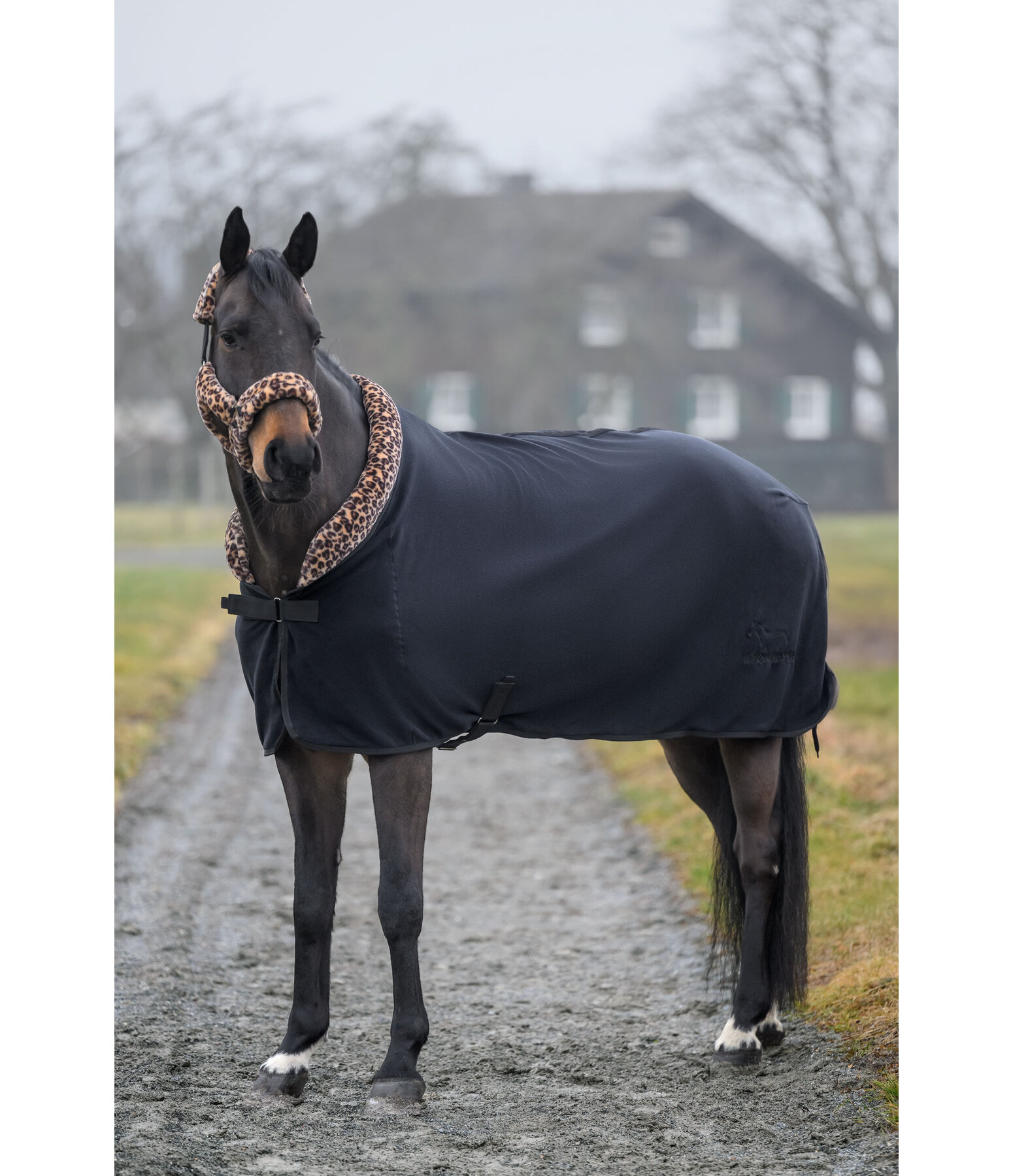 Fleecedecke mit Teddyfellkragen Leo