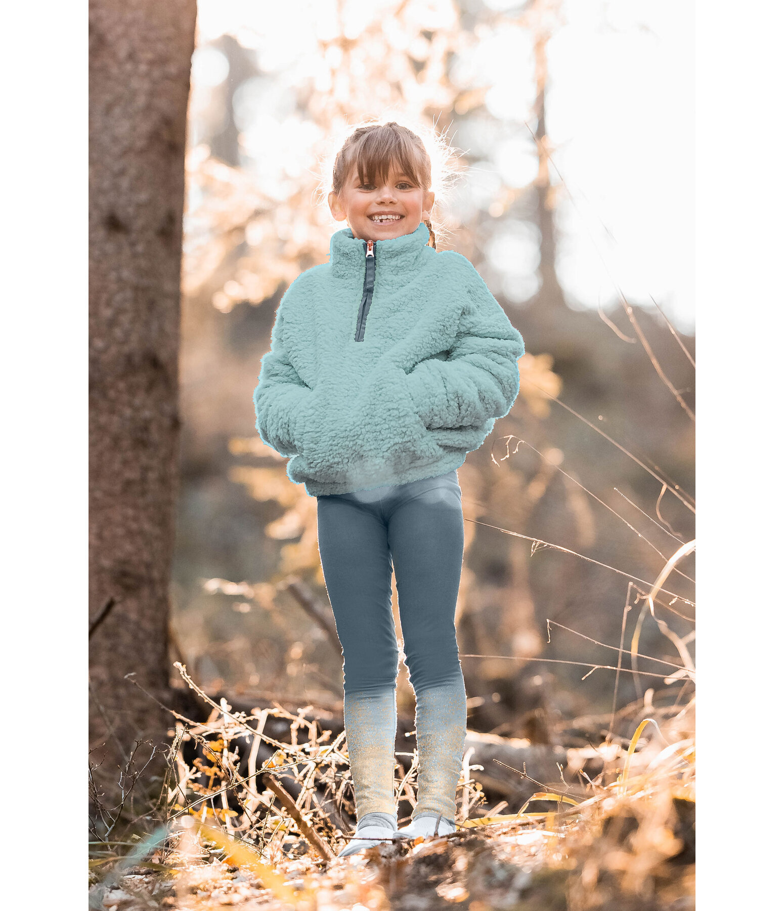 Kinder Voltigier-Leggings Icy Glitter
