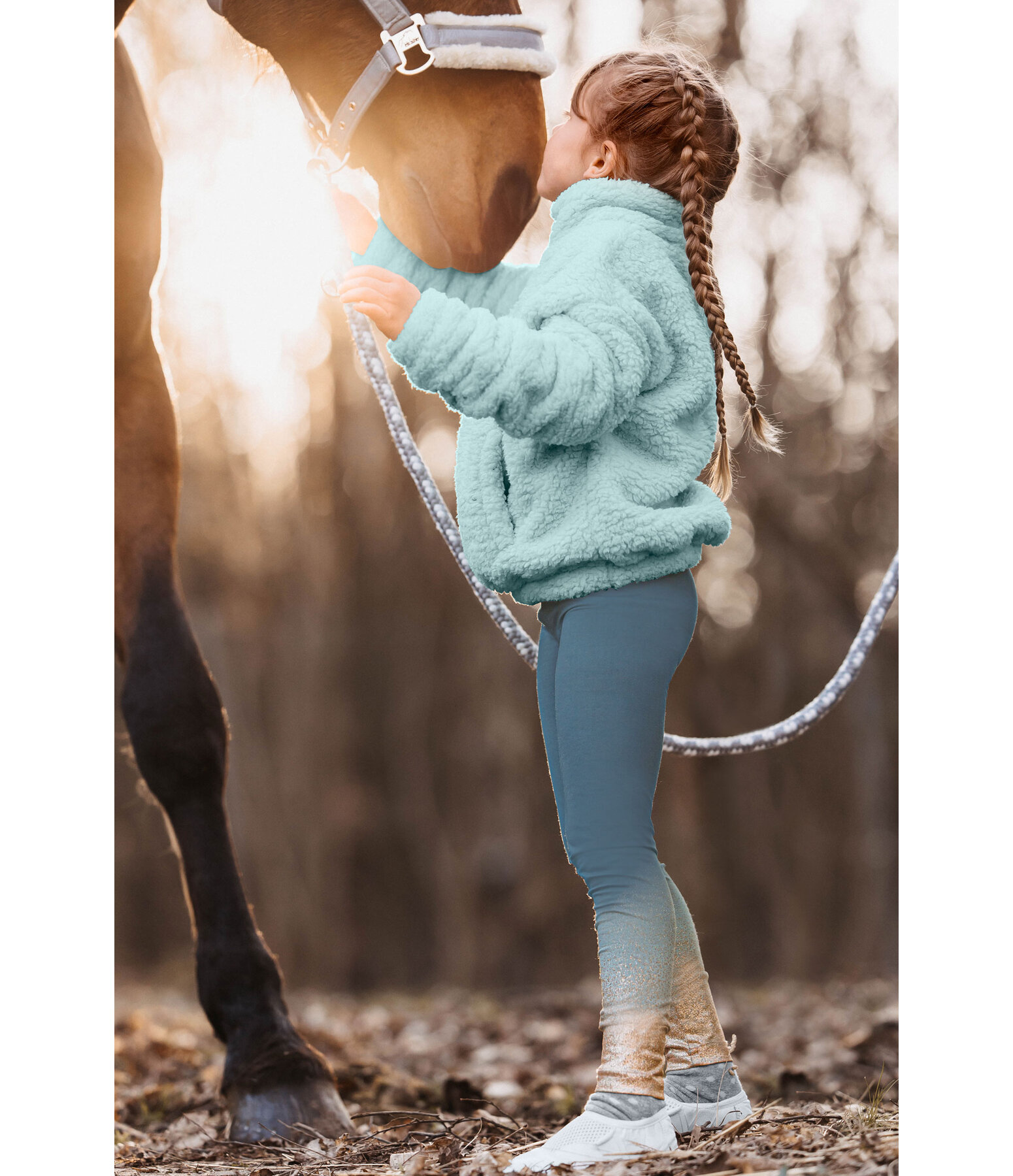 Kinder Voltigier-Leggings Icy Glitter
