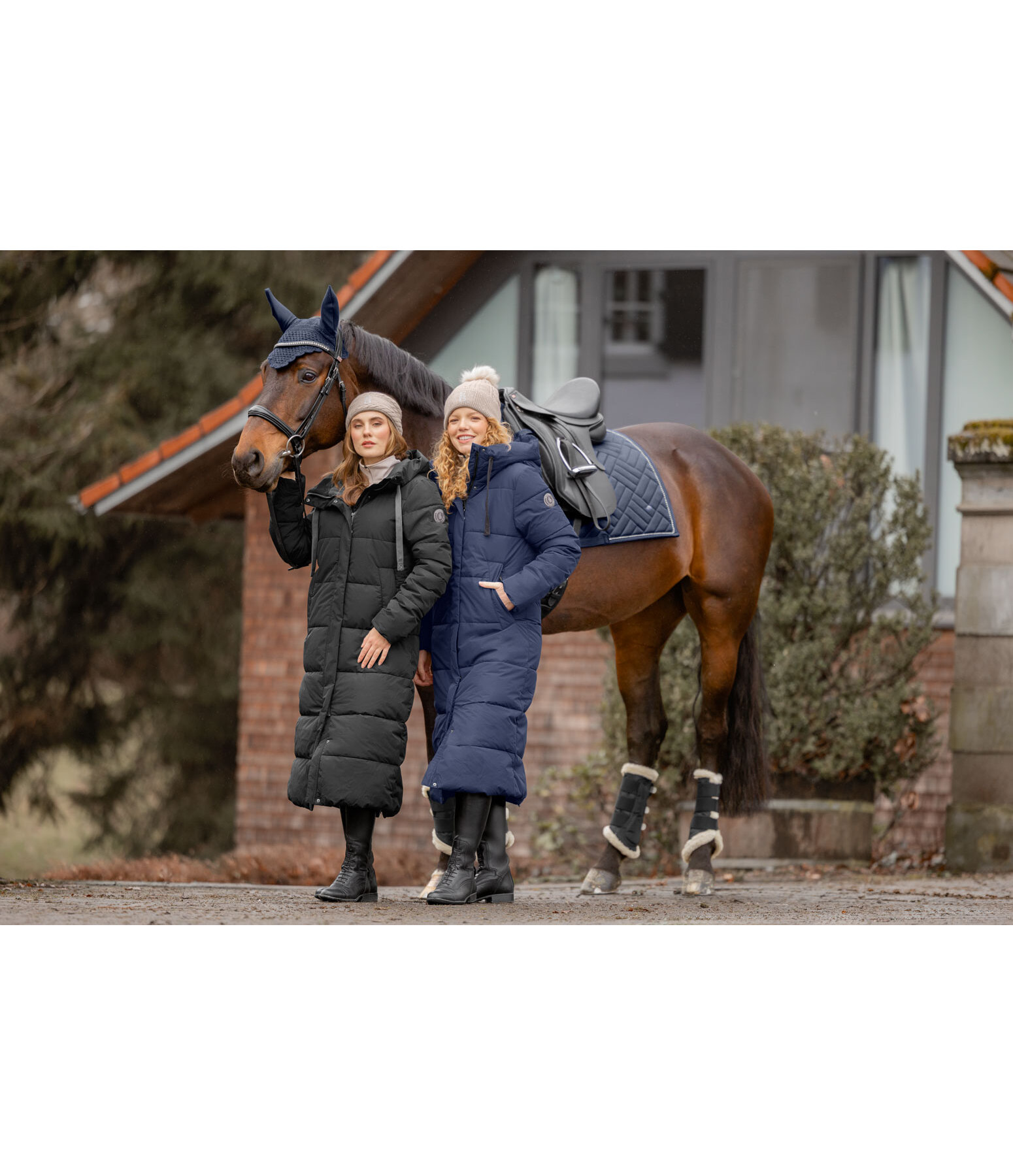 Kapuzen-Stepp-Reitmantel Anne