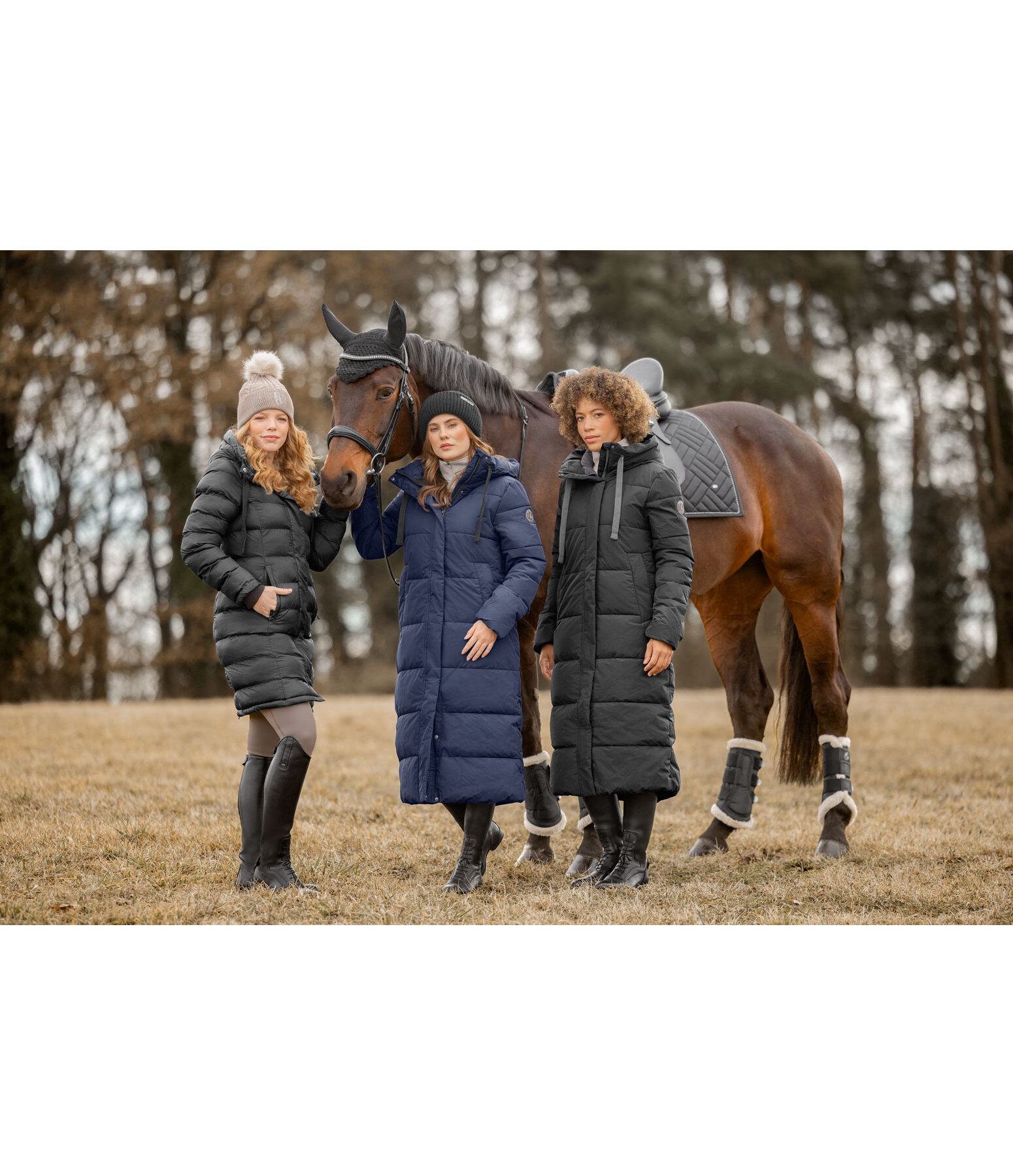 Kapuzen-Stepp-Reitmantel Anne