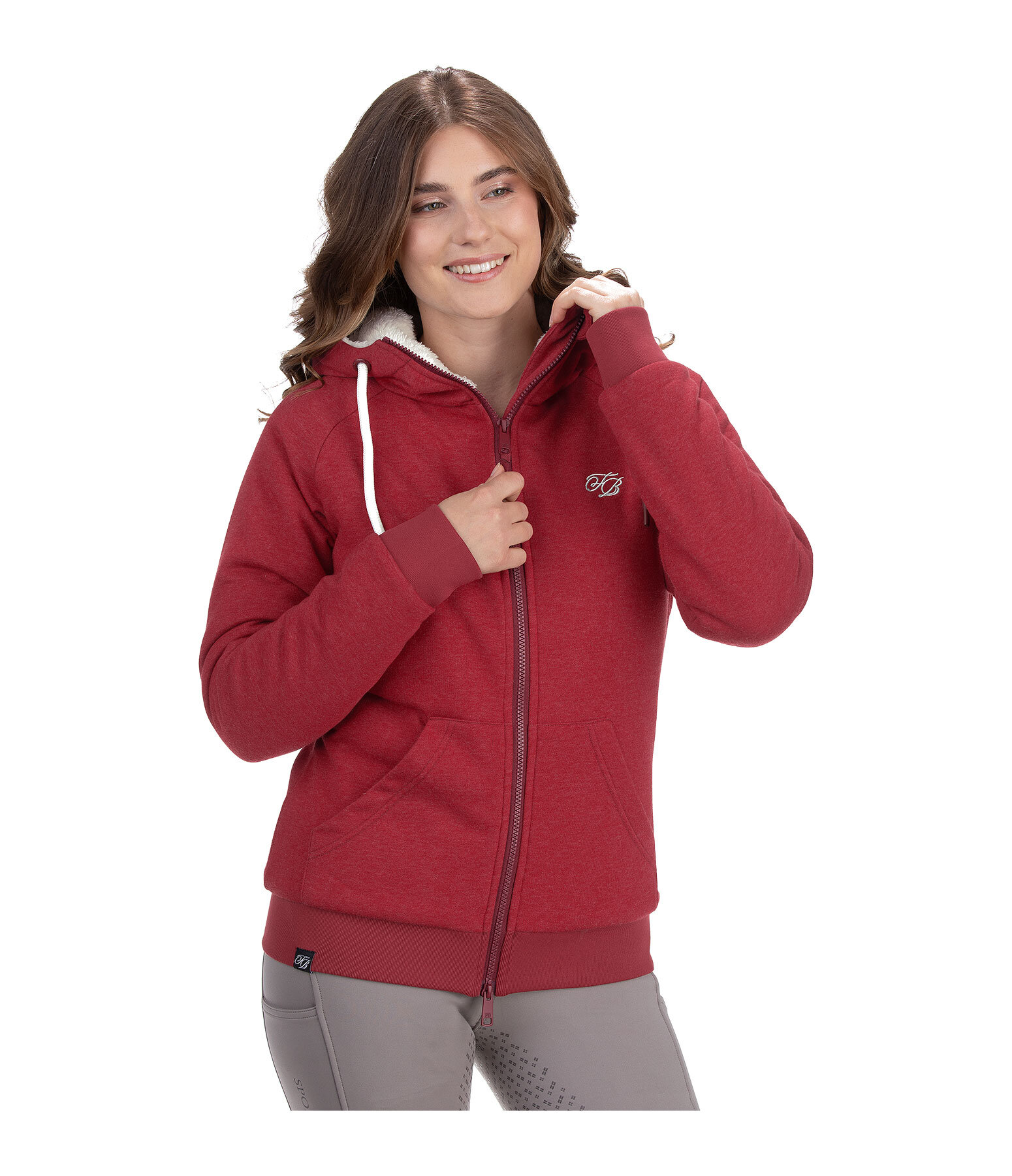 Kapuzen-Teddy-Sweatjacke Kaja