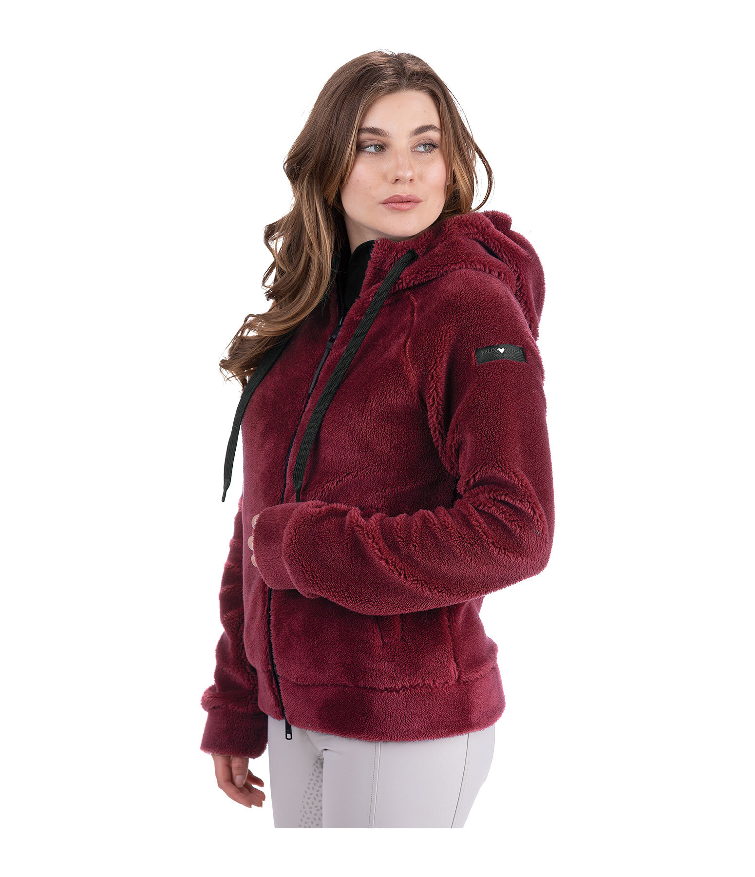 Kapuzen-Teddyfleece-Jacke Lucie