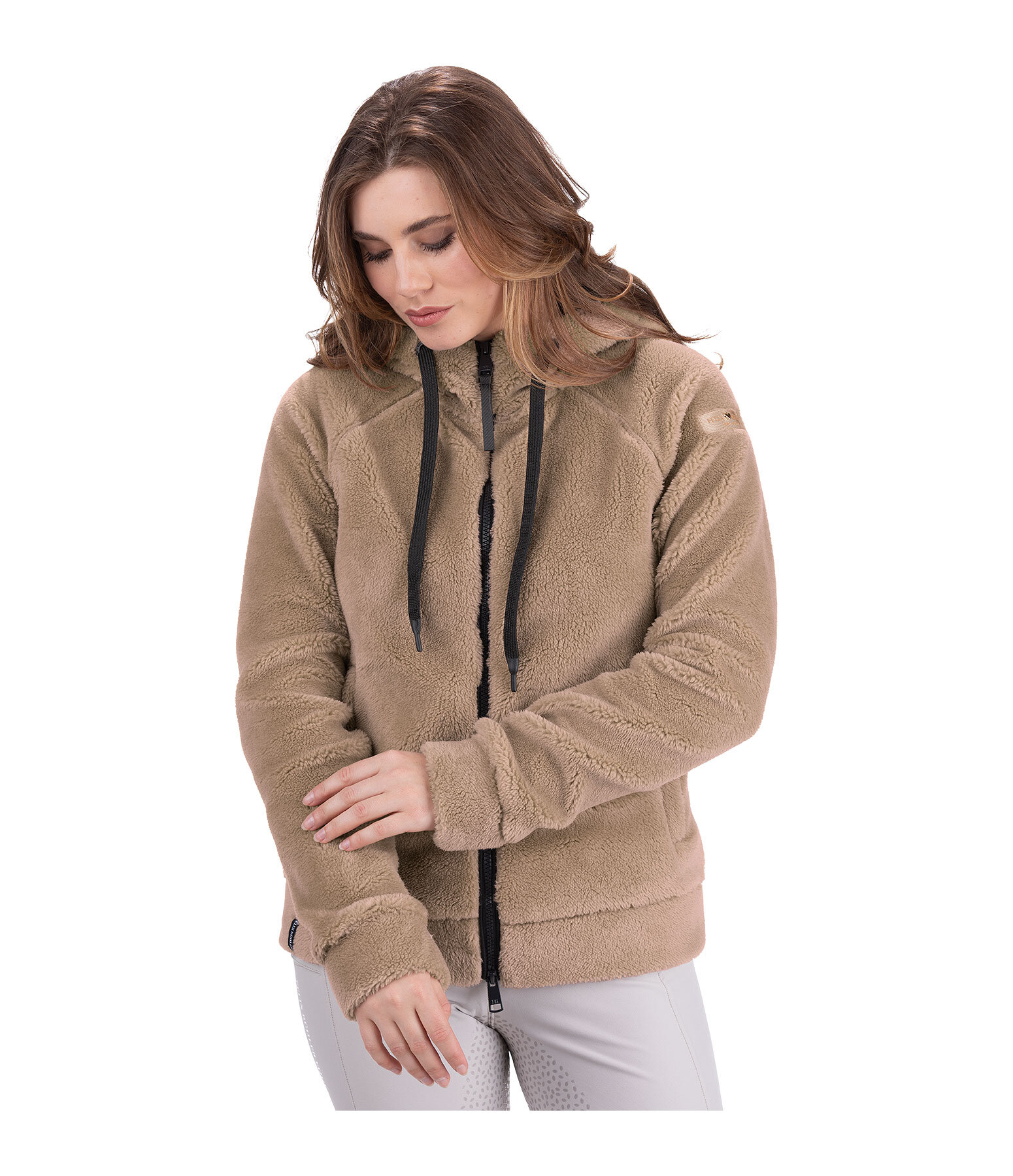 Kapuzen-Teddyfleece-Jacke Lucie