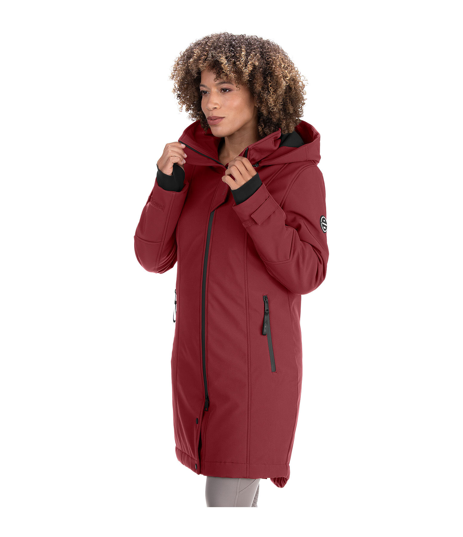 Kapuzen-Softshell-Reitmantel Aurelie