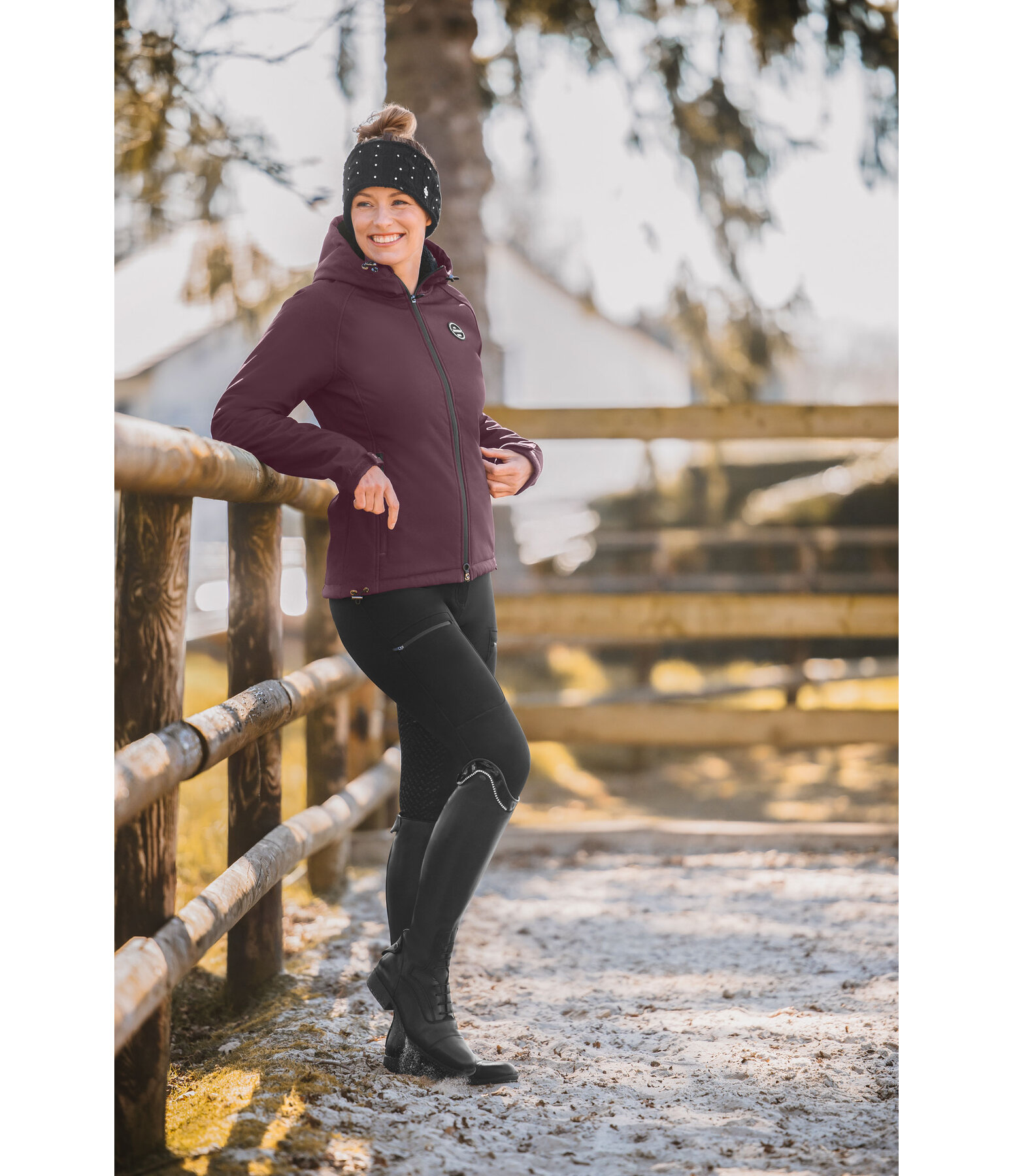 Kapuzen-Softshell-Reitjacke Lara II