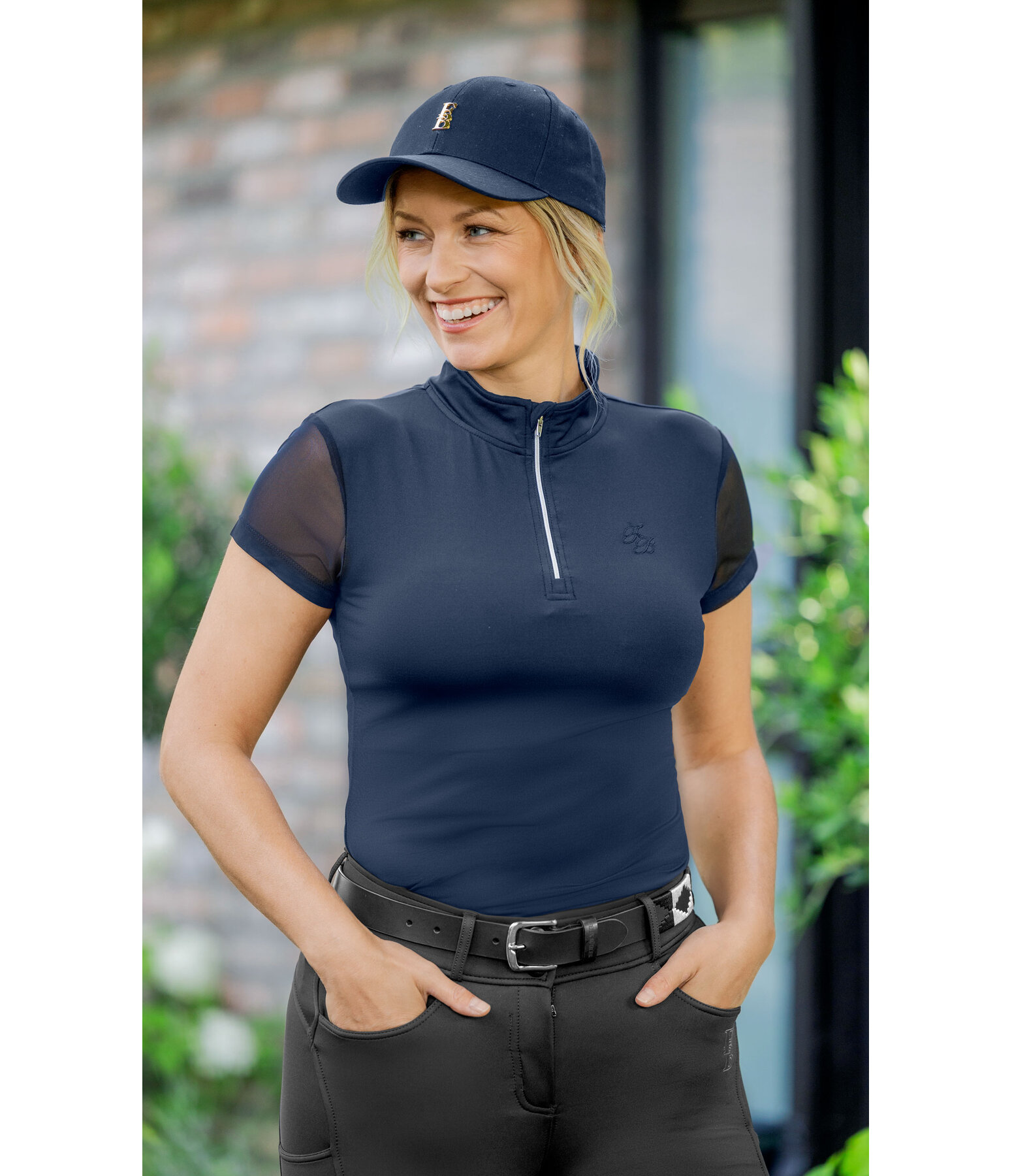 Mesh-Kurzarmshirt Breezy