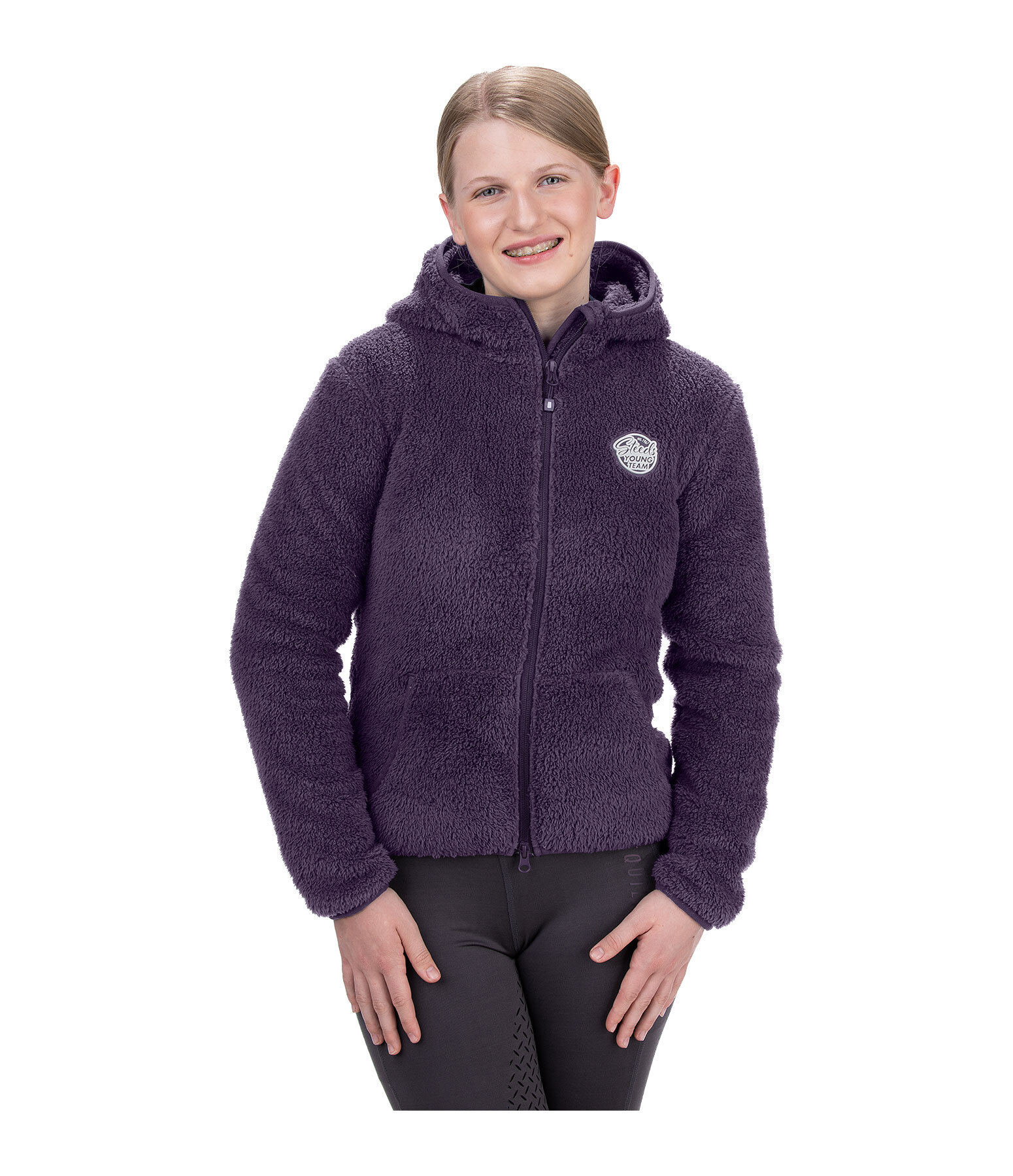 Kinder-Kapuzen-Teddyfleecejacke Irma