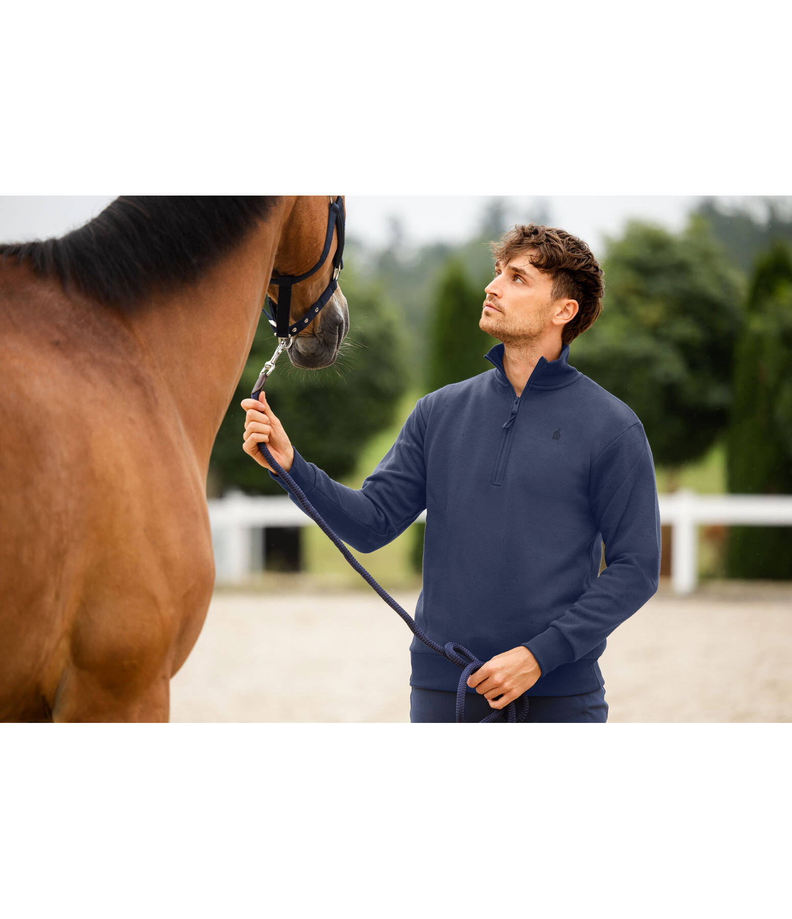 Herren-Sweatshirt mit Reissverschlusskragen Portland