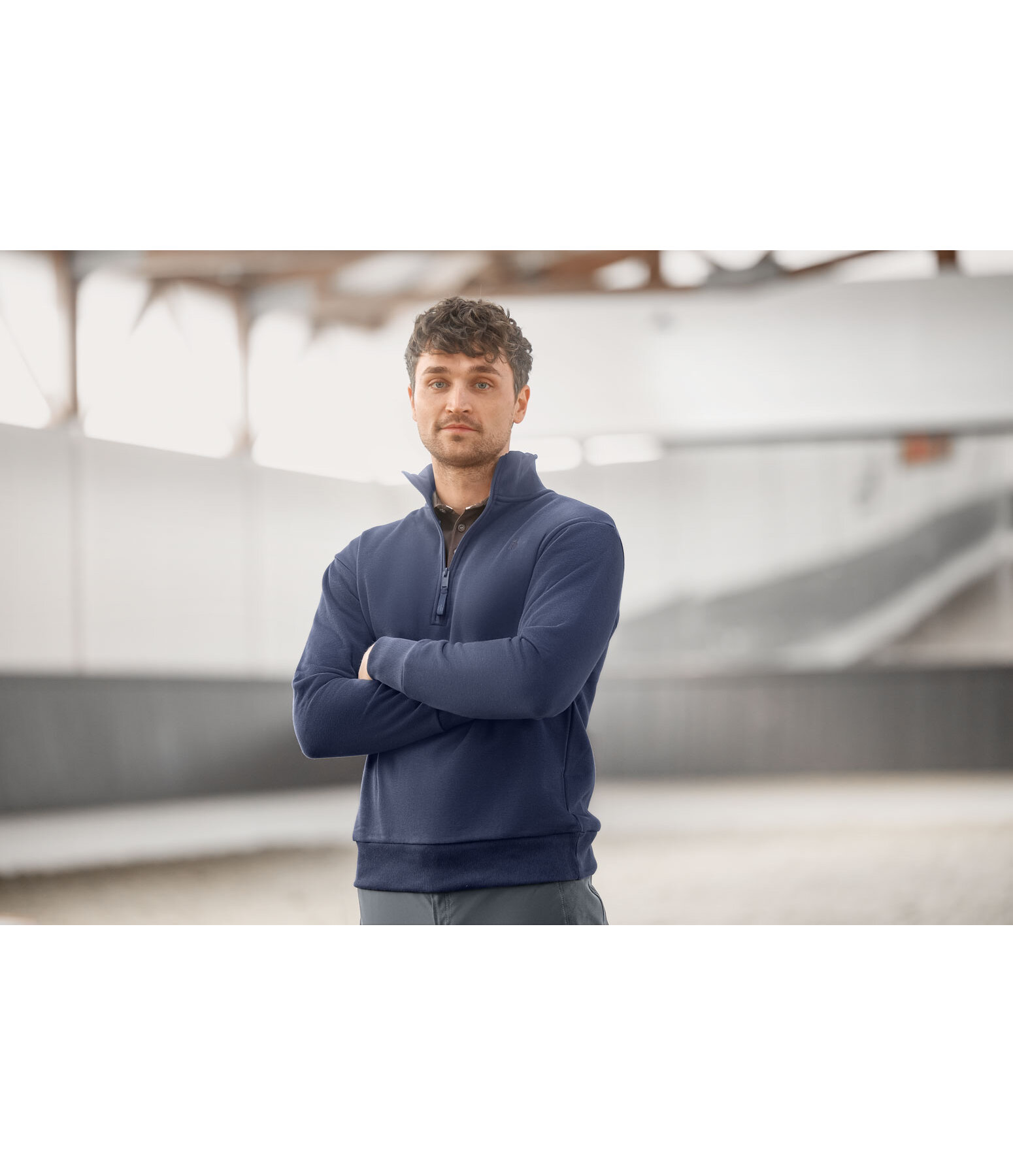 Herren-Sweatshirt mit Reissverschlusskragen Portland