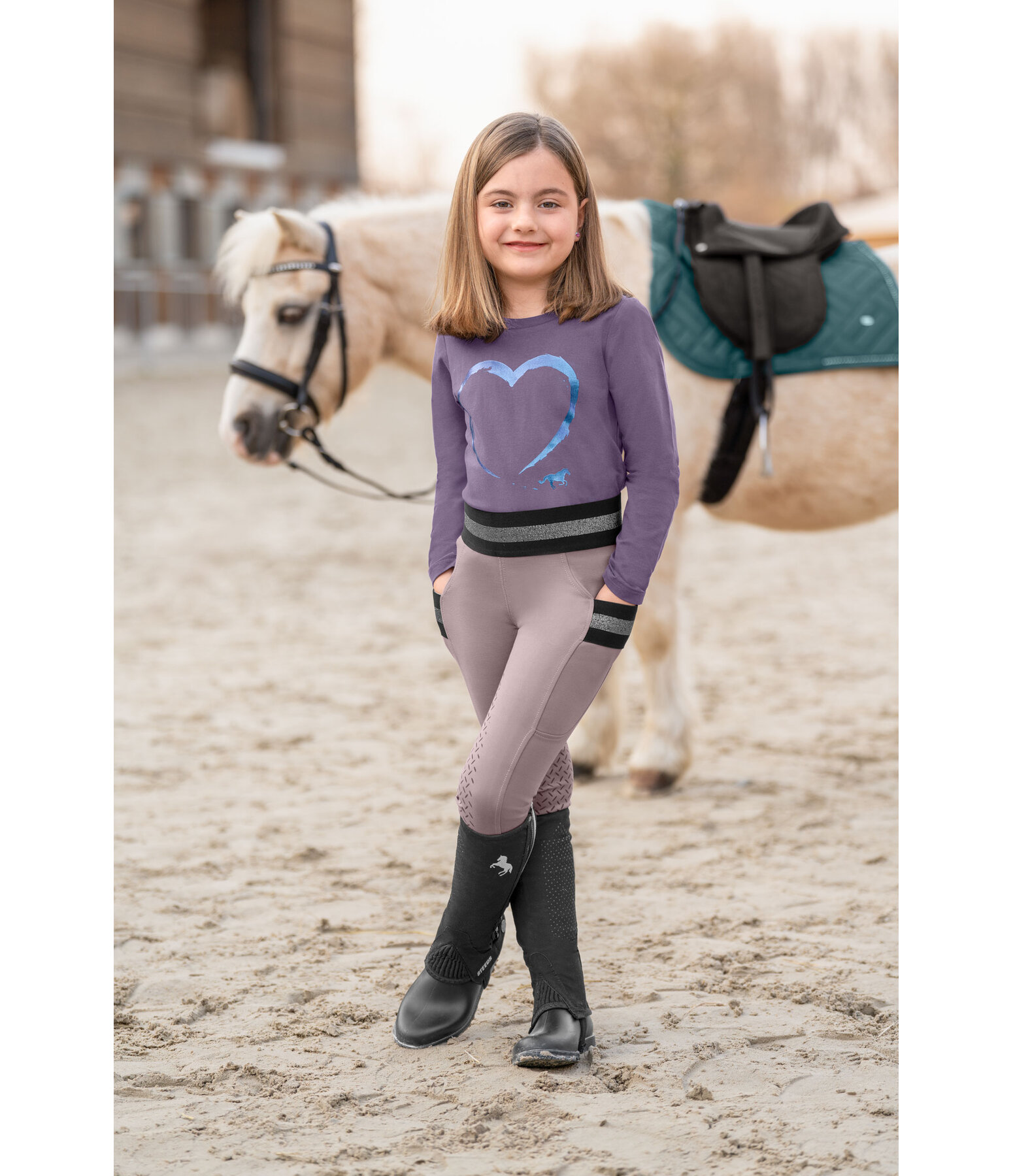 Kinder Grip-Reitleggings Aurelie