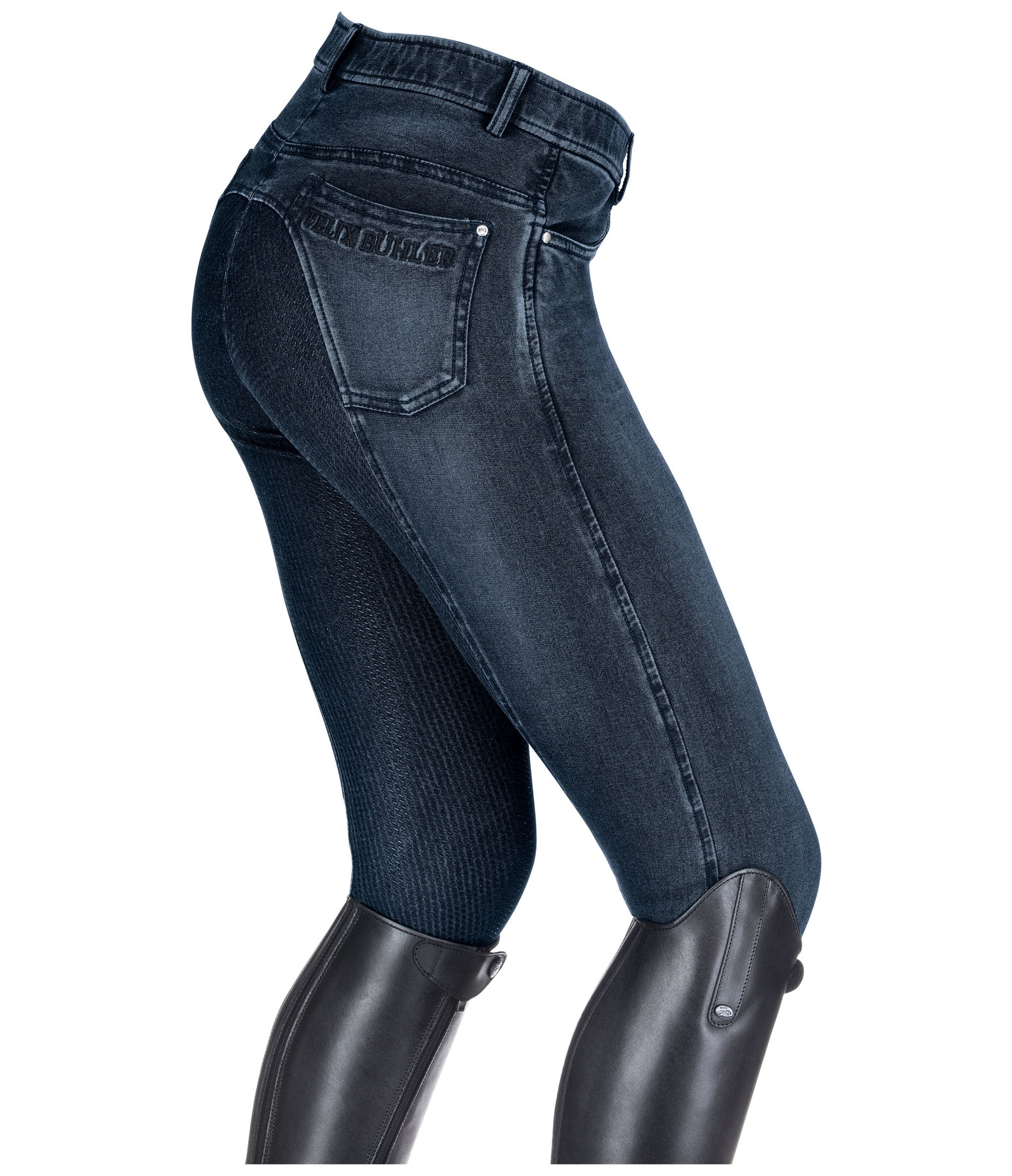 Denim-Grip-Vollbesatz-Reithose Linea