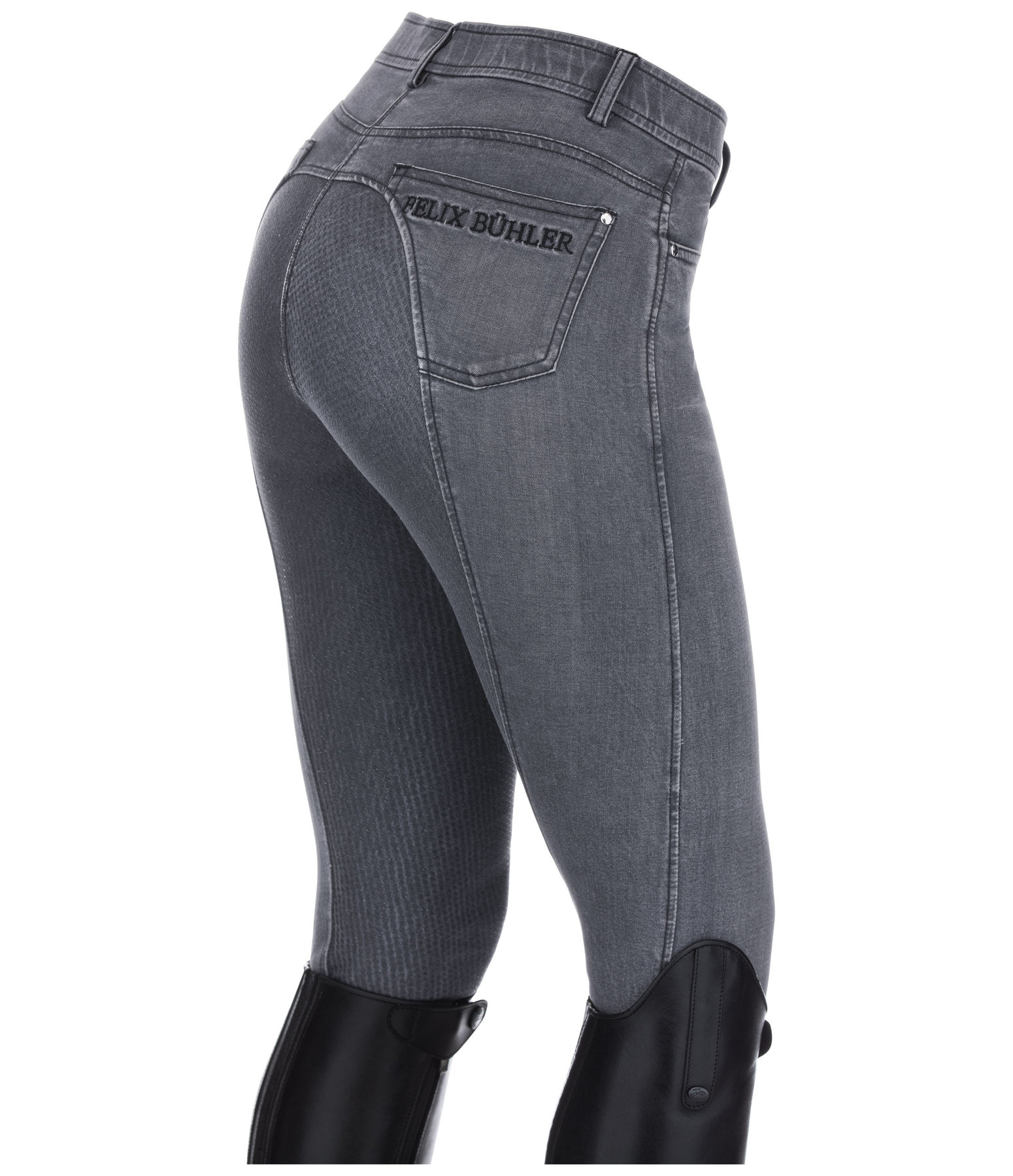 Denim-Grip-Vollbesatz-Reithose Linea