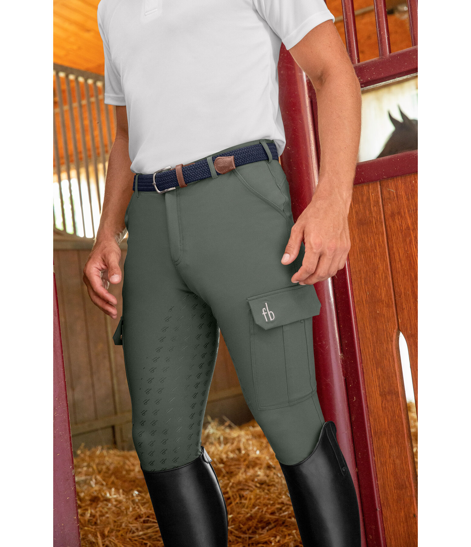 Herren-Hybrid-Grip-Vollbesatz-Reithose Sitka