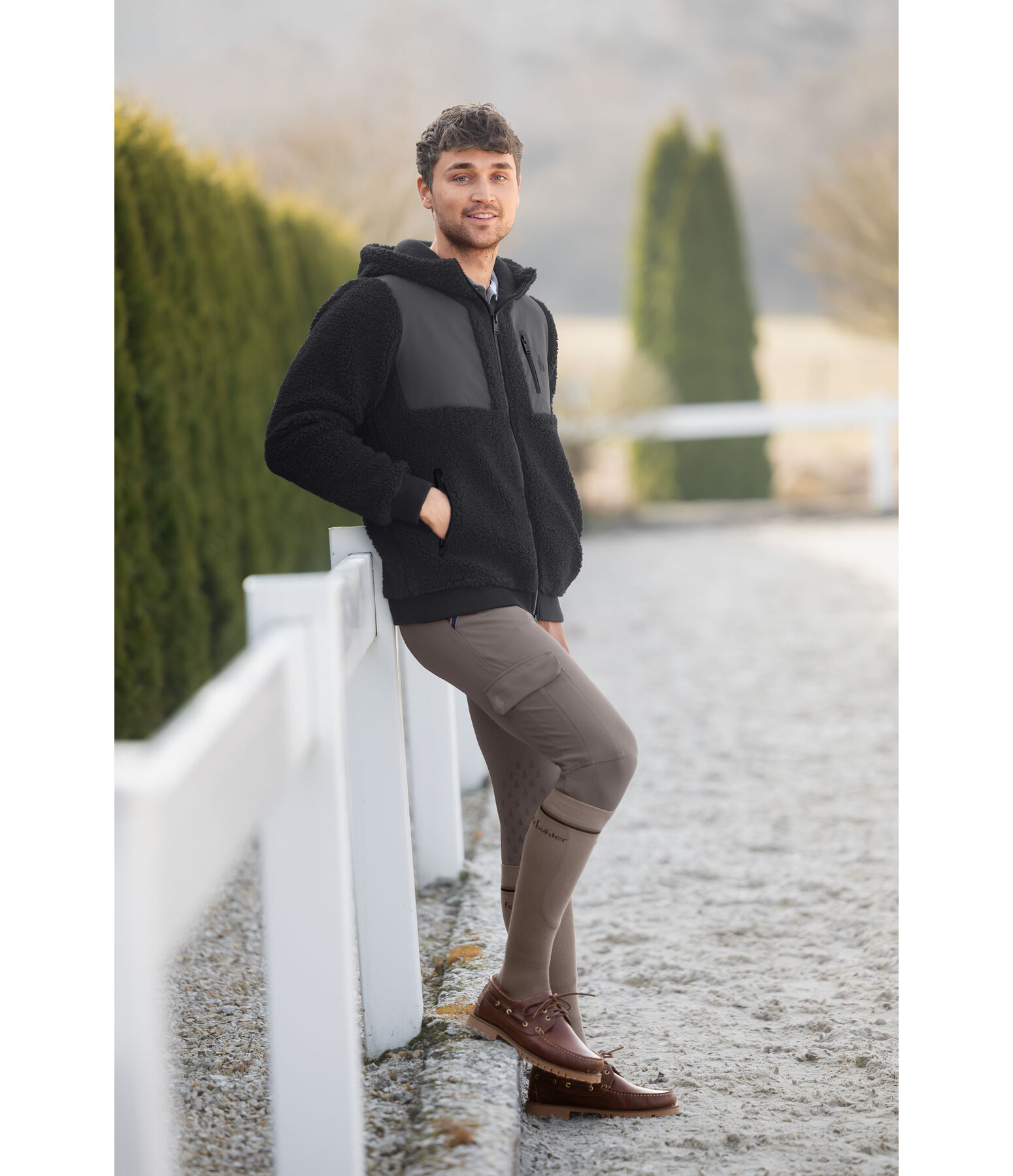 Herren Hybrid Grip-Kniebesatzreithose Georgia
