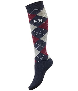 Felix Bhler Merino-Mix-Kniestrmpfe Argyle - 750559-2-NV