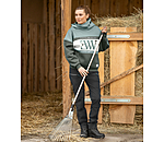 Damen-Outfit Oversize-Hoodie in dark matcha