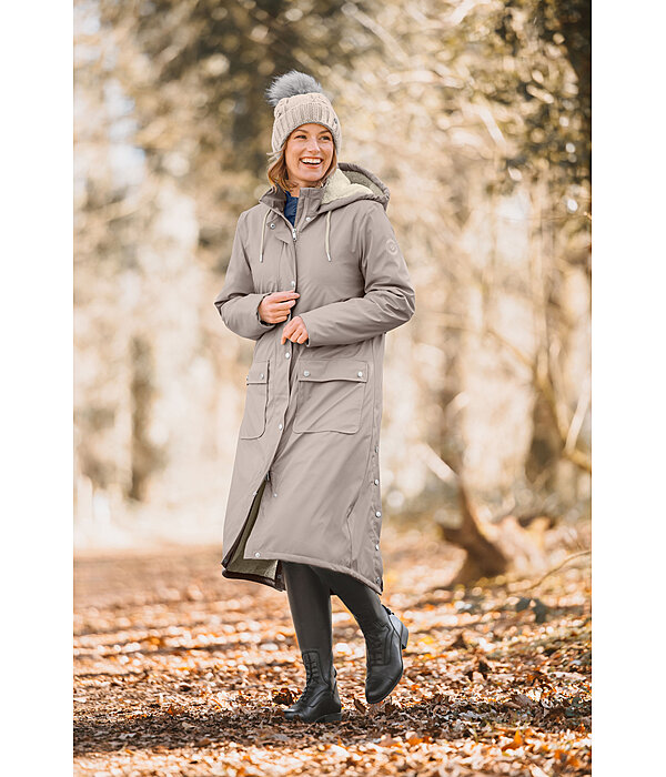 Teddyfell-Kapuzen-Regenmantel Paris long