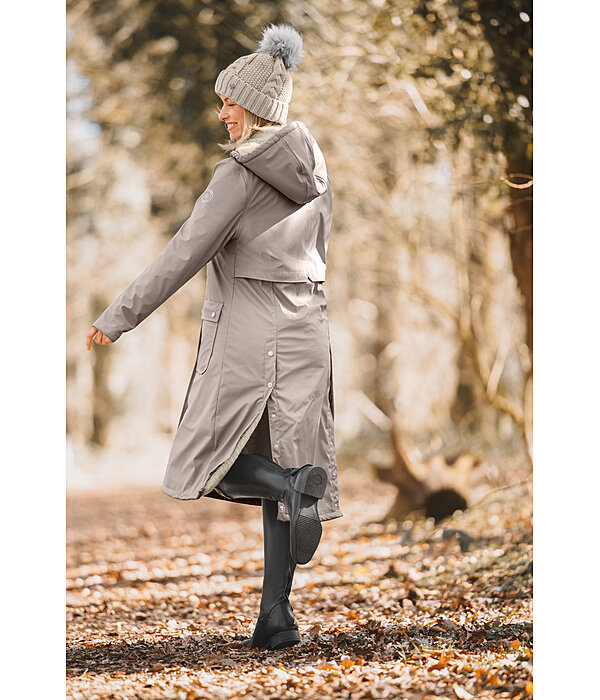 Teddyfell-Kapuzen-Regenmantel Paris long